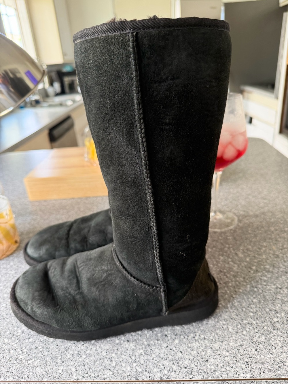 UGG Black classic Tall Suede Winter Boots